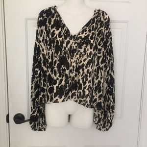 NWT urban outfitters leopard cheetah top, XS